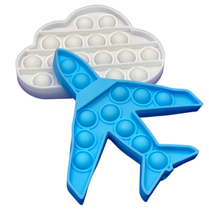 Silicone Sky Poppers - Airplane and Cloud (Set of 2)