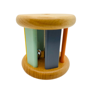 Wooden Multicolour Rolling Rattle