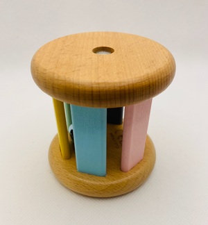 Wooden Multicolour Rolling Rattle