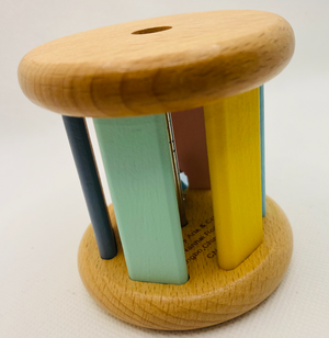 Wooden Multicolour Rolling Rattle