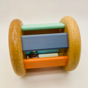 Wooden Multicolour Rolling Rattle