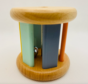 Wooden Multicolour Rolling Rattle